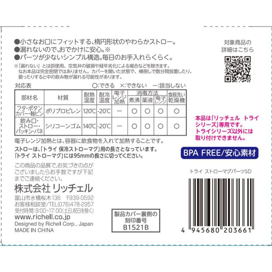 Richell - T.L.I Baby Training Bottle Mug Stage 2 Straw Top Replacement Spare Parts -  Richell Baby Spare Parts  Durio.sg