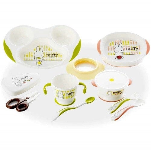 Richell - T.L.I Miffy Baby Tableware Set MO-5 -  Baby Utensils Set  Durio.sg