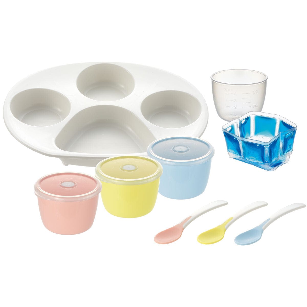 Richell - T.L.I Try Series Baby Food Starter Tableware Set -  Baby Utensils Set  Durio.sg