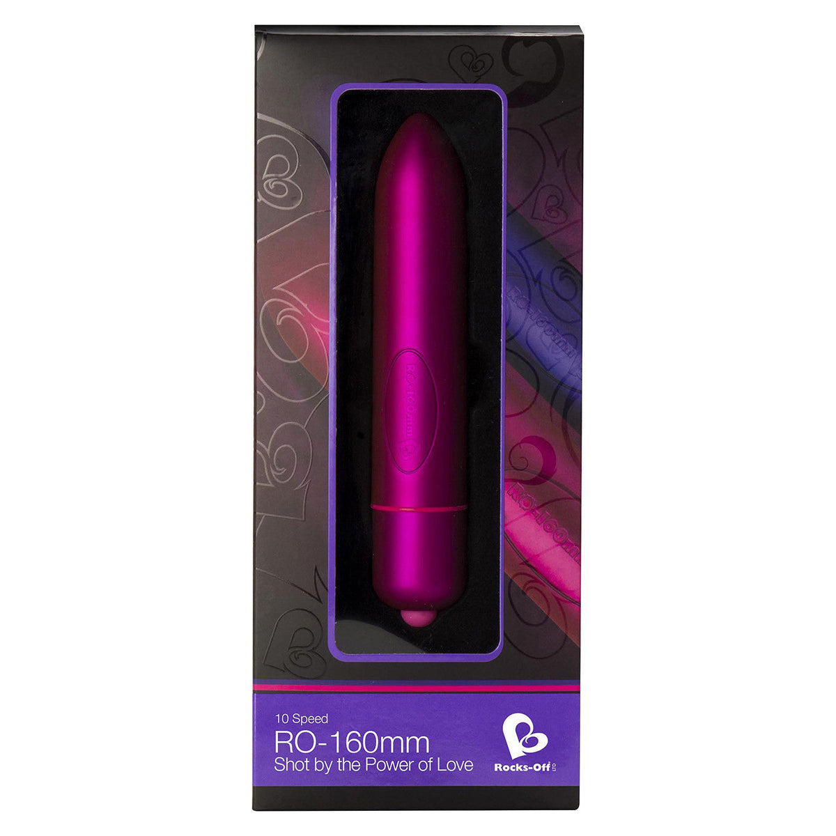 RockOff - 10 Speed RO-160mm Bullet Vibrator (Pink) -  Non Realistic Dildo w/o suction cup (Vibration) Non Rechargeable  Durio.sg