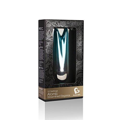 RocksOff - 10 Settings Atomic Streamlined Elegance Clit Massager (Blue) -  Clit Massager (Vibration) Non Rechargeable  Durio.sg