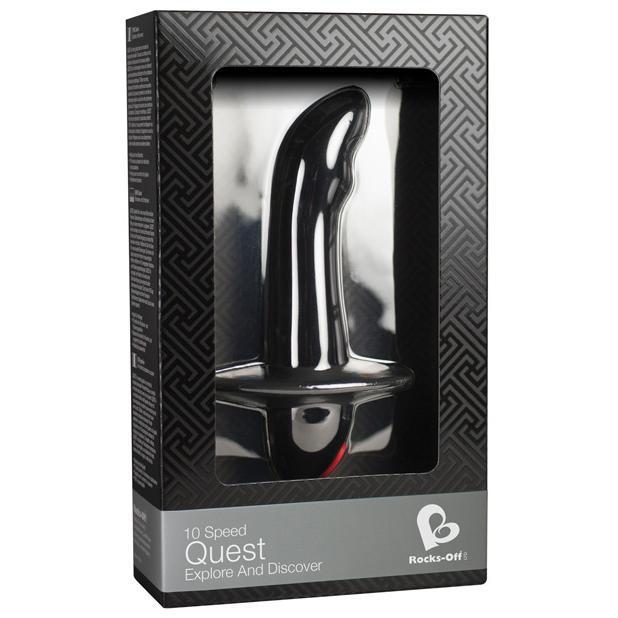 RocksOff - 10 Speed Quest Explore and Discover Prostate Bullet (Black) -  Prostate Massager (Vibration) Non Rechargeable  Durio.sg