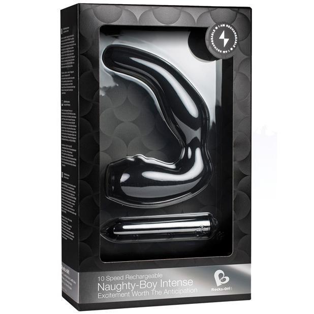 RocksOff - 10 Speed Rechargeable Naughty Boy Intense Prostate Massager (Black) -  Prostate Massager (Vibration) Rechargeable  Durio.sg