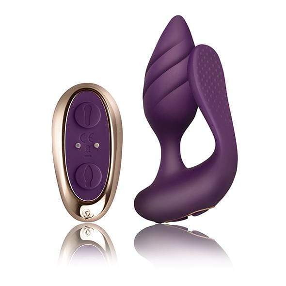 RocksOff - Cocktail Remote Control Dual Motored Couple's Toy (Burgundy) -  Couple's Massager (Vibration) Rechargeable  Durio.sg