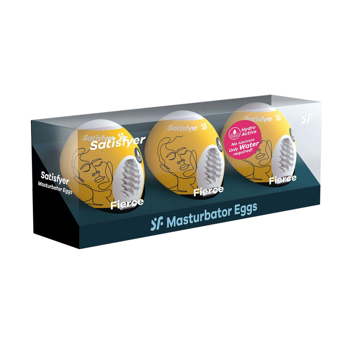Satisfyer - 3 Fierce Masturbator Eggs Set (Yellow) -  Masturbator Egg (Non Vibration)  Durio.sg