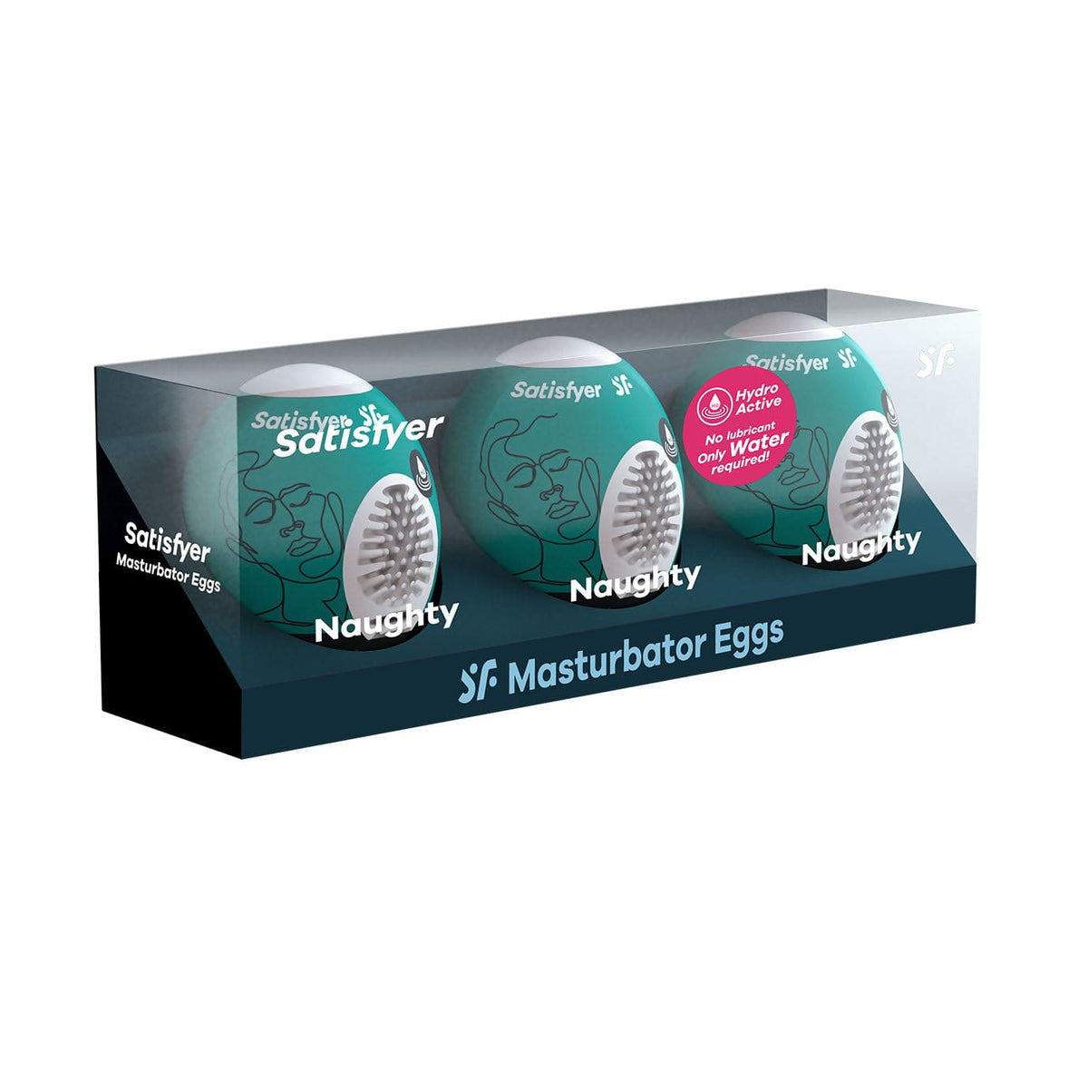 Satisfyer - 3 Naughty Masturbator Eggs Set (Green) -  Masturbator Egg (Non Vibration)  Durio.sg