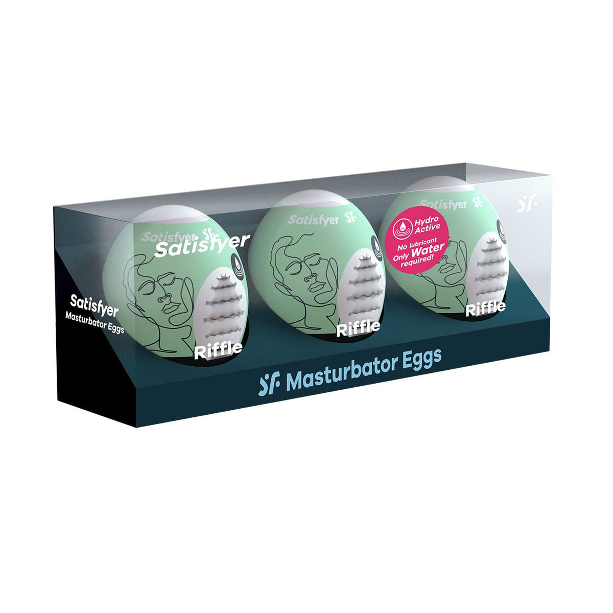 Satisfyer - 3 Riffle Masturbator Eggs Set (Green) -  Masturbator Egg (Non Vibration)  Durio.sg