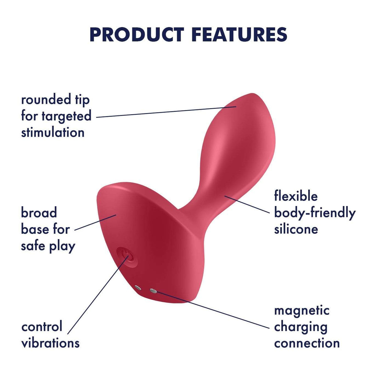 Satisfyer - Backdoor Lover Prostate Massager (Red) -  Prostate Massager (Vibration) Rechargeable  Durio.sg