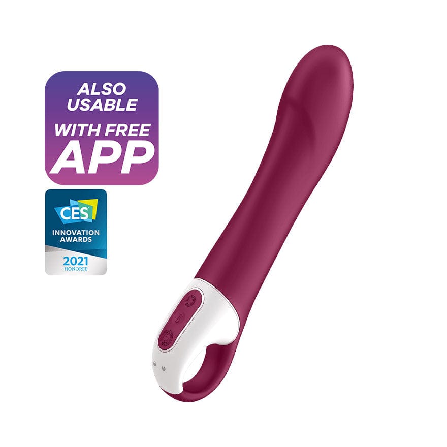 Satisfyer - Big Heat G Spot Vibrator (Pink) -  G Spot Dildo (Vibration) Rechargeable  Durio.sg