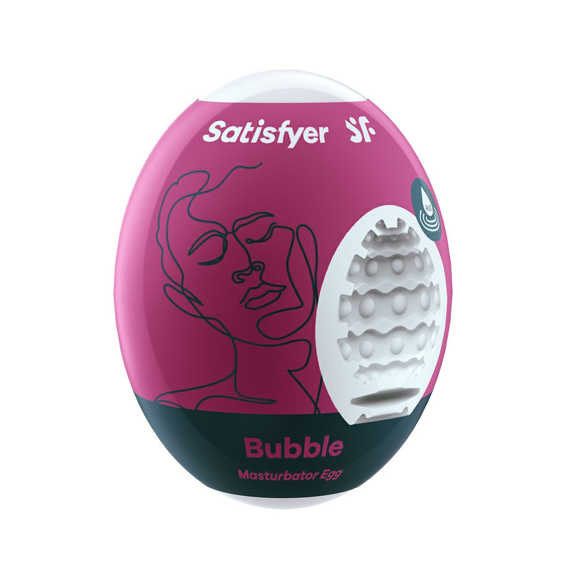 Satisfyer - Bubble Masturbator Egg (Pink) -  Masturbator Egg (Non Vibration)  Durio.sg