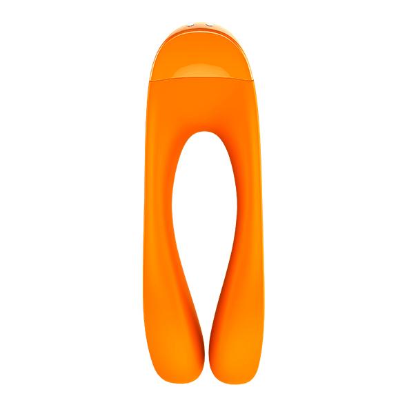 Satisfyer - Candy Cane Finger Vibrator (Orange) -  Clit Massager (Vibration) Rechargeable  Durio.sg
