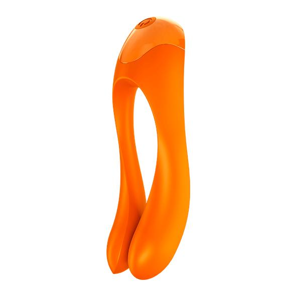 Satisfyer - Candy Cane Finger Vibrator (Orange) -  Clit Massager (Vibration) Rechargeable  Durio.sg