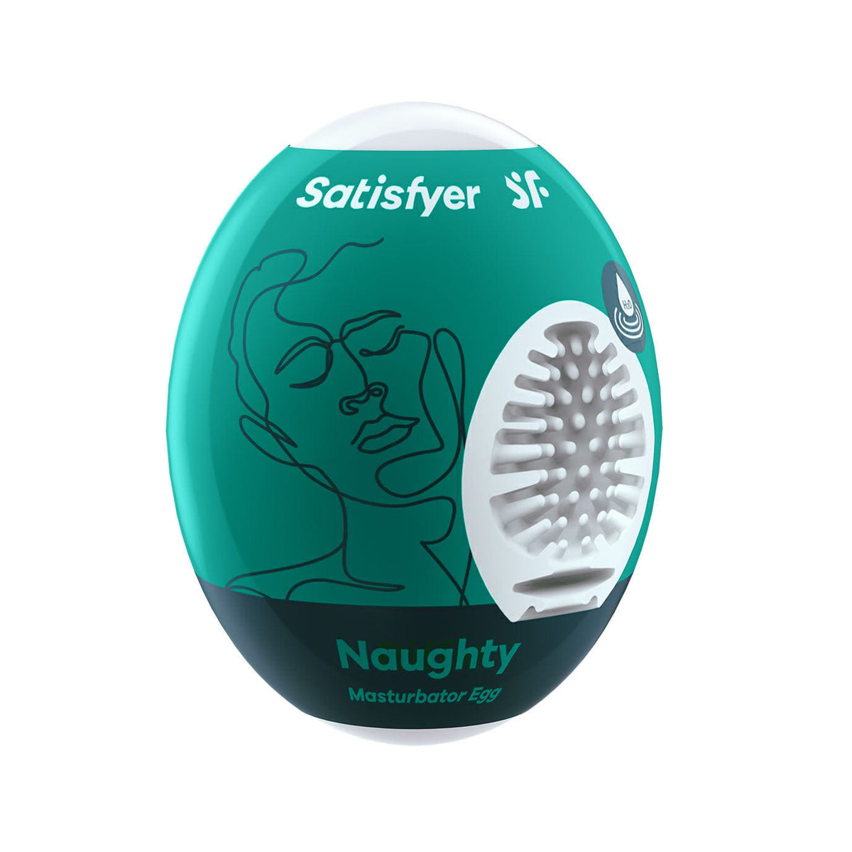 Satisfyer - Crunchy Masturbator Egg (Green) -  Masturbator Egg (Non Vibration)  Durio.sg