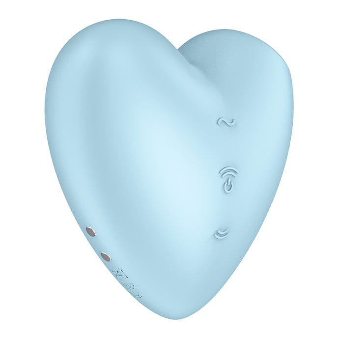 Satisfyer - Cutie Heart Air Pulse Clitoral Stimulator (Blue) -  Clit Massager (Vibration) Rechargeable  Durio.sg