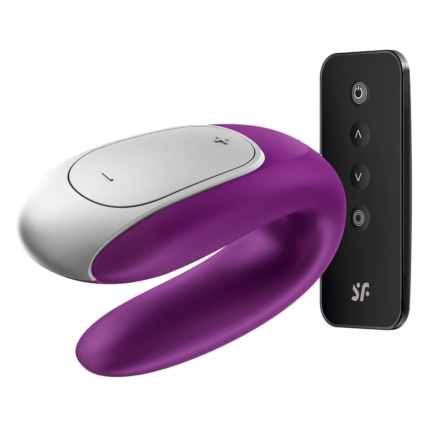 Satisfyer - Double Fun App-Controlled Couple's Vibrator with Remote Control (Purple) -  Remote Control Couple's Massager (Vibration) Rechargeable  Durio.sg