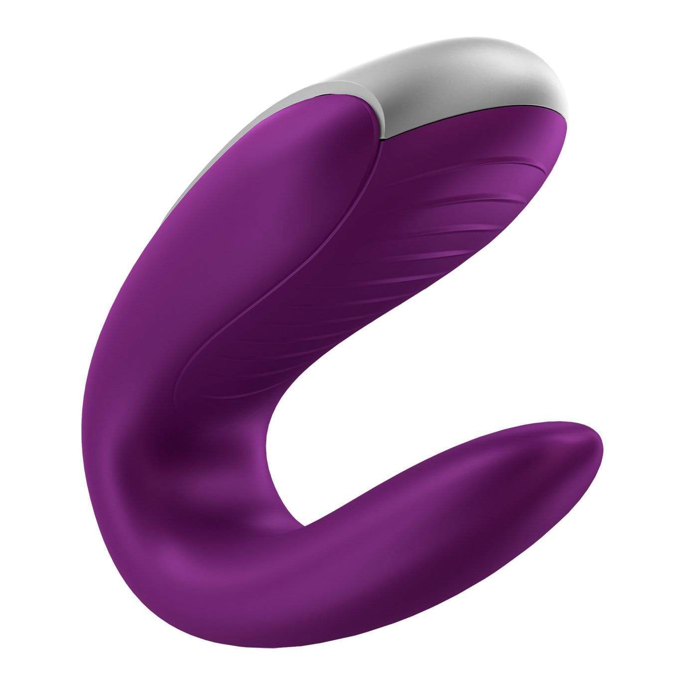Satisfyer - Double Fun App-Controlled Couple's Vibrator with Remote Control (Purple) -  Remote Control Couple's Massager (Vibration) Rechargeable  Durio.sg