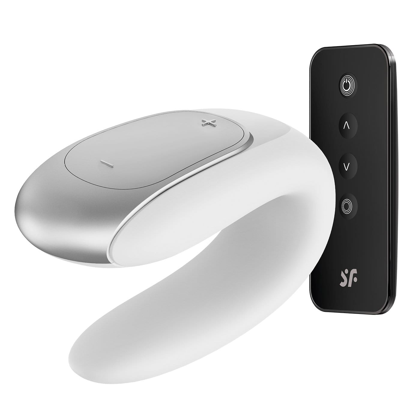 Satisfyer - Double Fun App-Controlled Couple's Vibrator with Remote Control (White) -  Remote Control Couple's Massager (Vibration) Rechargeable  Durio.sg
