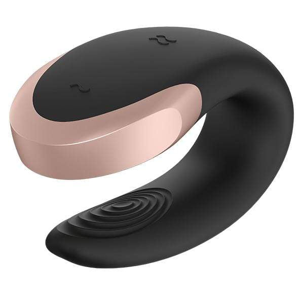 Satisfyer - Double Love App-Controlled Couple's Vibrator with Remote Control (Black) -  Remote Control Couple's Massager (Vibration) Rechargeable  Durio.sg