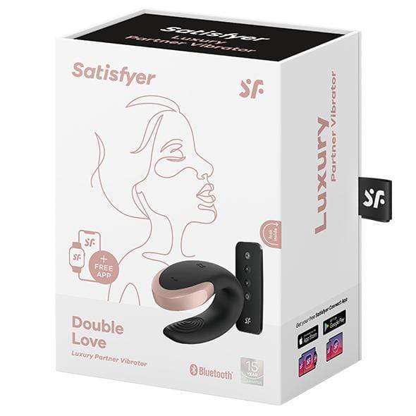 Satisfyer - Double Love App-Controlled Couple&#39;s Vibrator with Remote Control (Black) -  Remote Control Couple&#39;s Massager (Vibration) Rechargeable  Durio.sg
