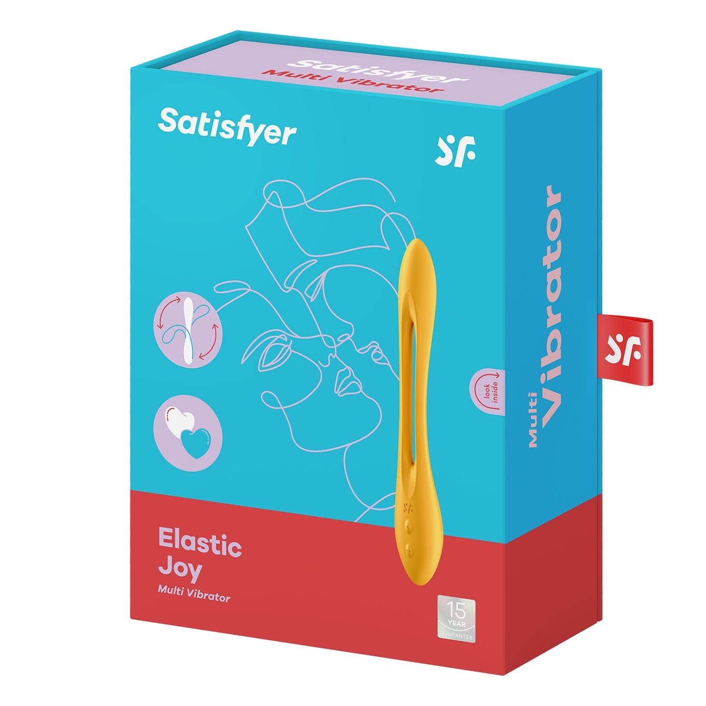 Satisfyer - Elastic Joy Flexible Multi Vibrator (Dark Yellow) -  G Spot Dildo (Vibration) Rechargeable  Durio.sg