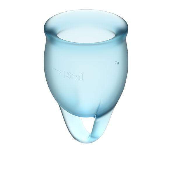 Satisfyer - Feel Confident Menstrual Cup Set (Light Blue) -  Menstrual Cup  Durio.sg