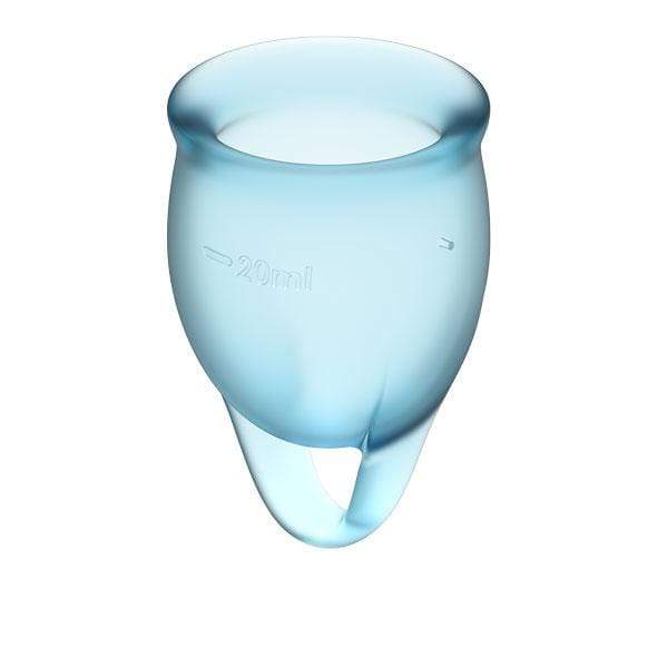 Satisfyer - Feel Confident Menstrual Cup Set (Light Blue) -  Menstrual Cup  Durio.sg