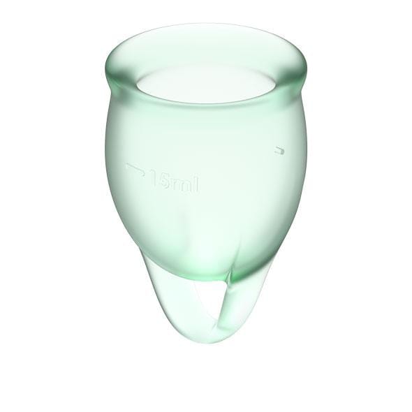 Satisfyer - Feel Confident Menstrual Cup Set (Light Green) -  Menstrual Cup  Durio.sg