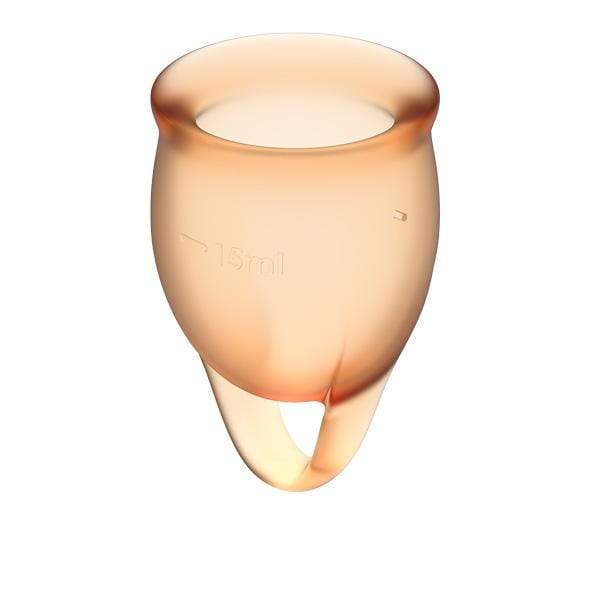 Satisfyer - Feel Confident Menstrual Cup Set (Orange) -  Menstrual Cup  Durio.sg