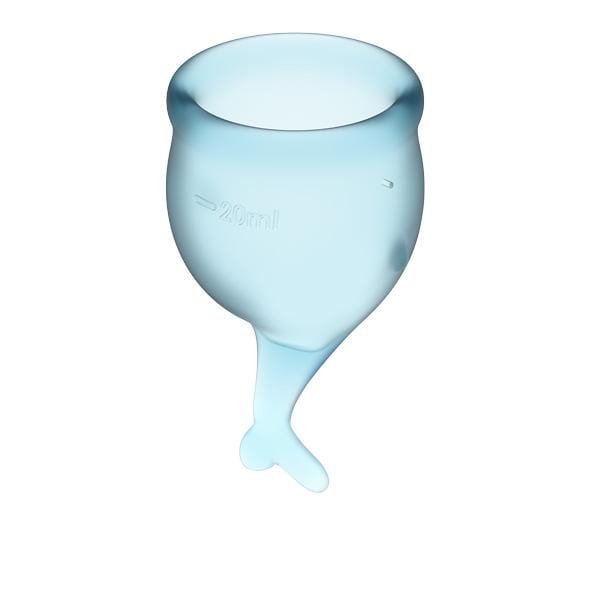 Satisfyer - Feel Secure Menstrual Cup Set (Light Blue) -  Menstrual Cup  Durio.sg