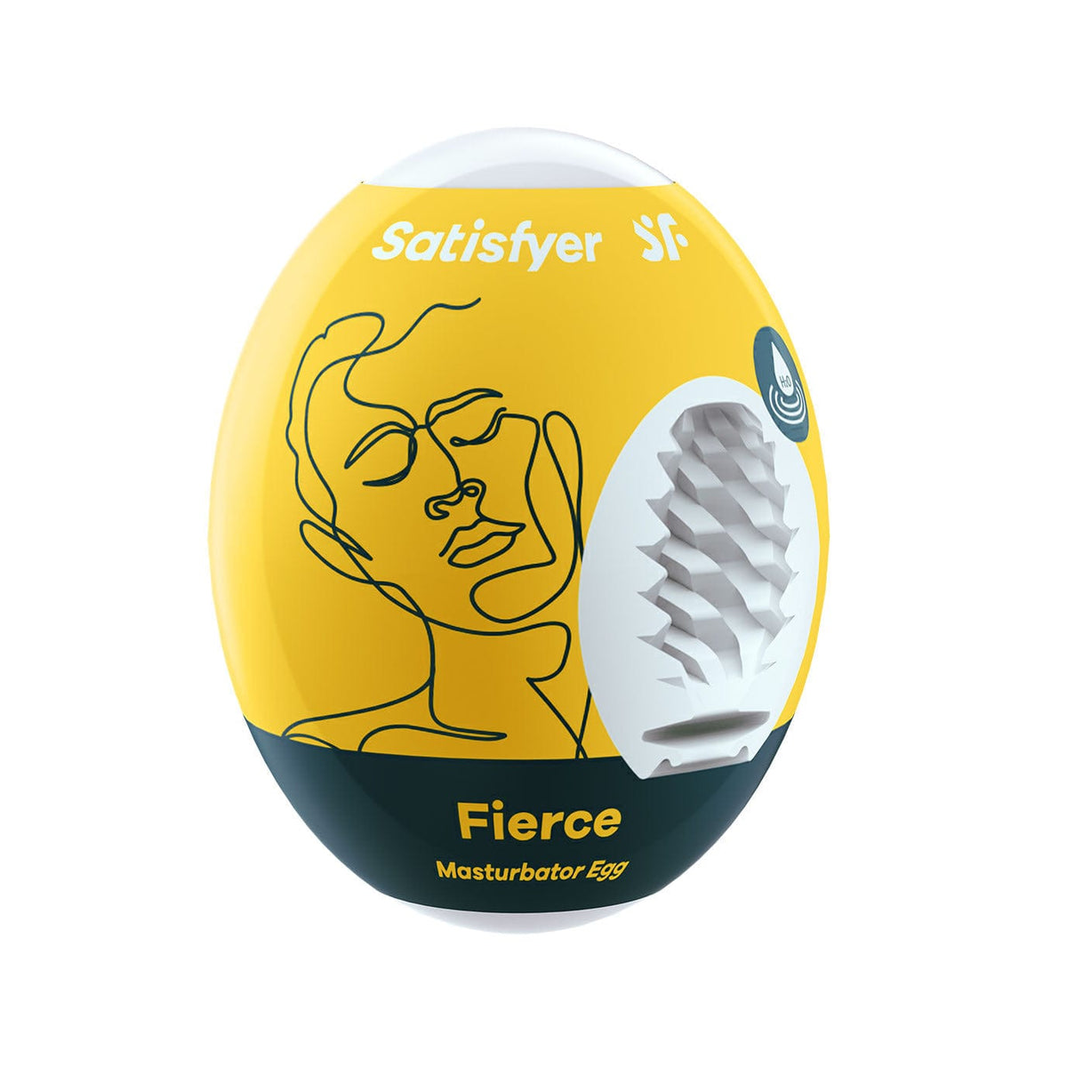 Satisfyer - Fierce Masturbator Egg (Yellow) -  Masturbator Egg (Non Vibration)  Durio.sg