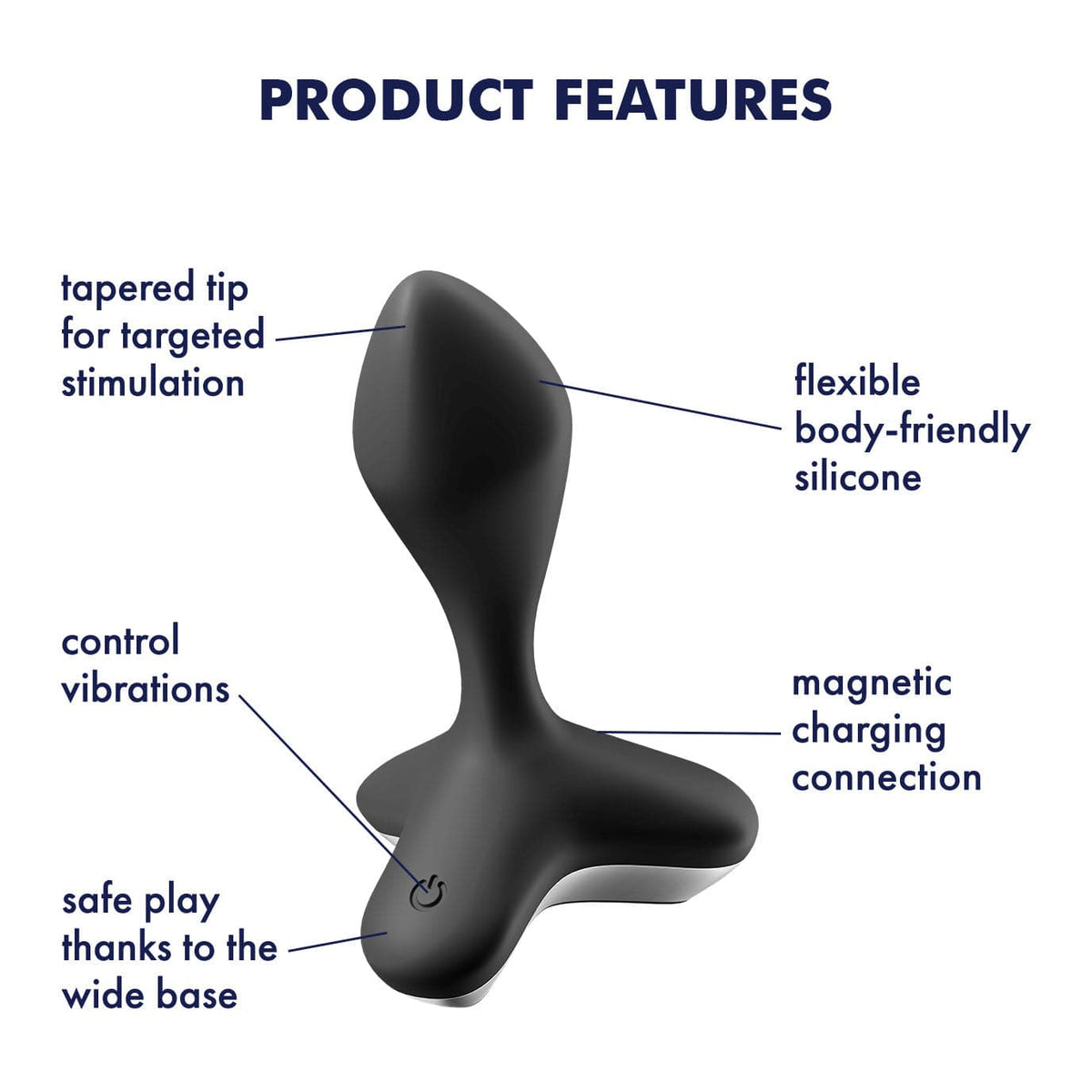 Satisfyer - Game Changer Genderless Vibrating Anal Plug (Black) -  Anal Plug (Vibration) Rechargeable  Durio.sg
