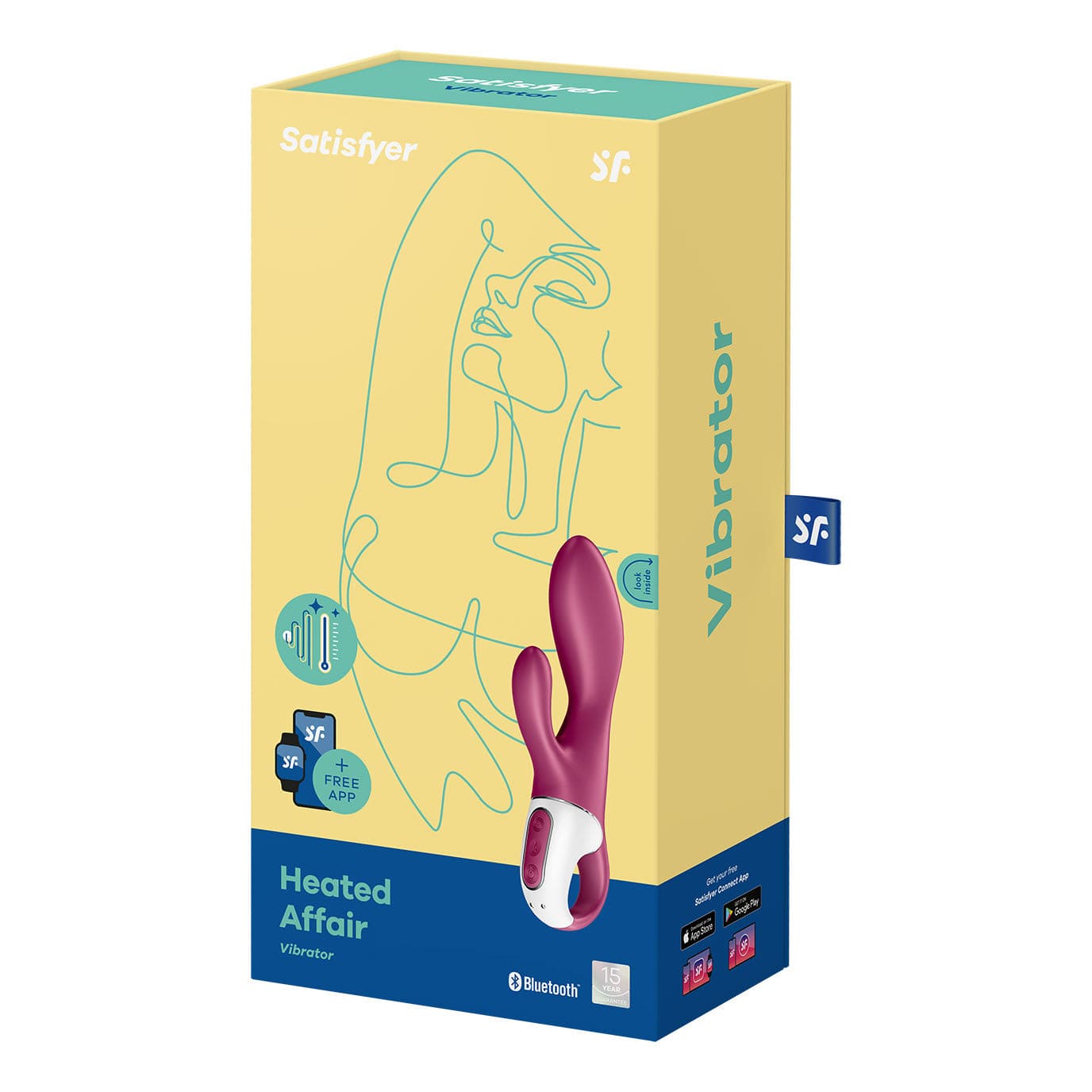 Satisfyer - Heated Affair G Spot Vibrator (Pink) -  Rabbit Dildo (Vibration) Rechargeable  Durio.sg