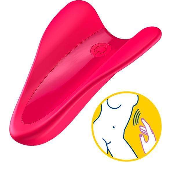 Satisfyer - High Fly Finger Vibrator (Fuchsia) -  Clit Massager (Vibration) Rechargeable  Durio.sg
