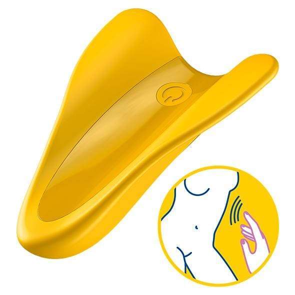 Satisfyer - High Fly Finger Vibrator (Yellow) -  Clit Massager (Vibration) Rechargeable  Durio.sg