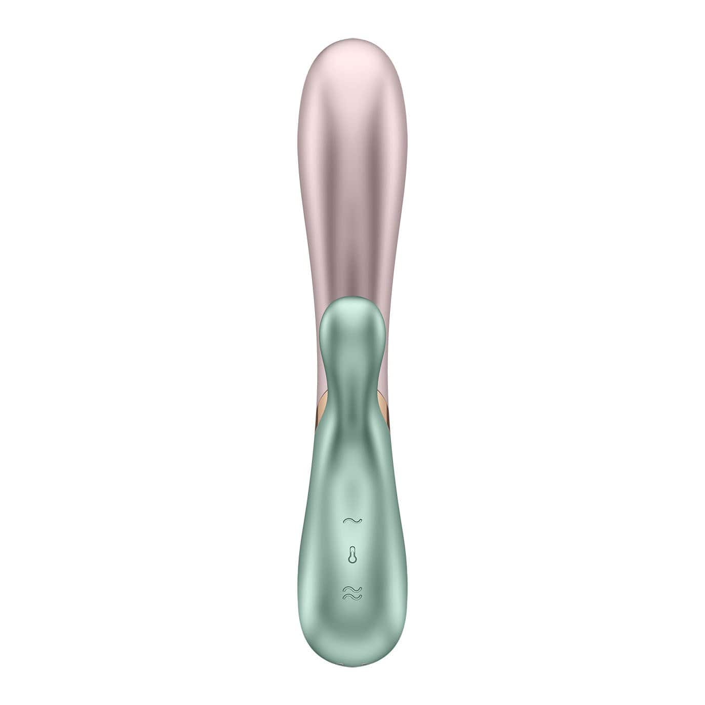 Satisfyer - Hot Lover Warming Rabbit Vibrator with Bluetooth and App (Pink/Mint) -  Rabbit Dildo (Vibration) Rechargeable  Durio.sg