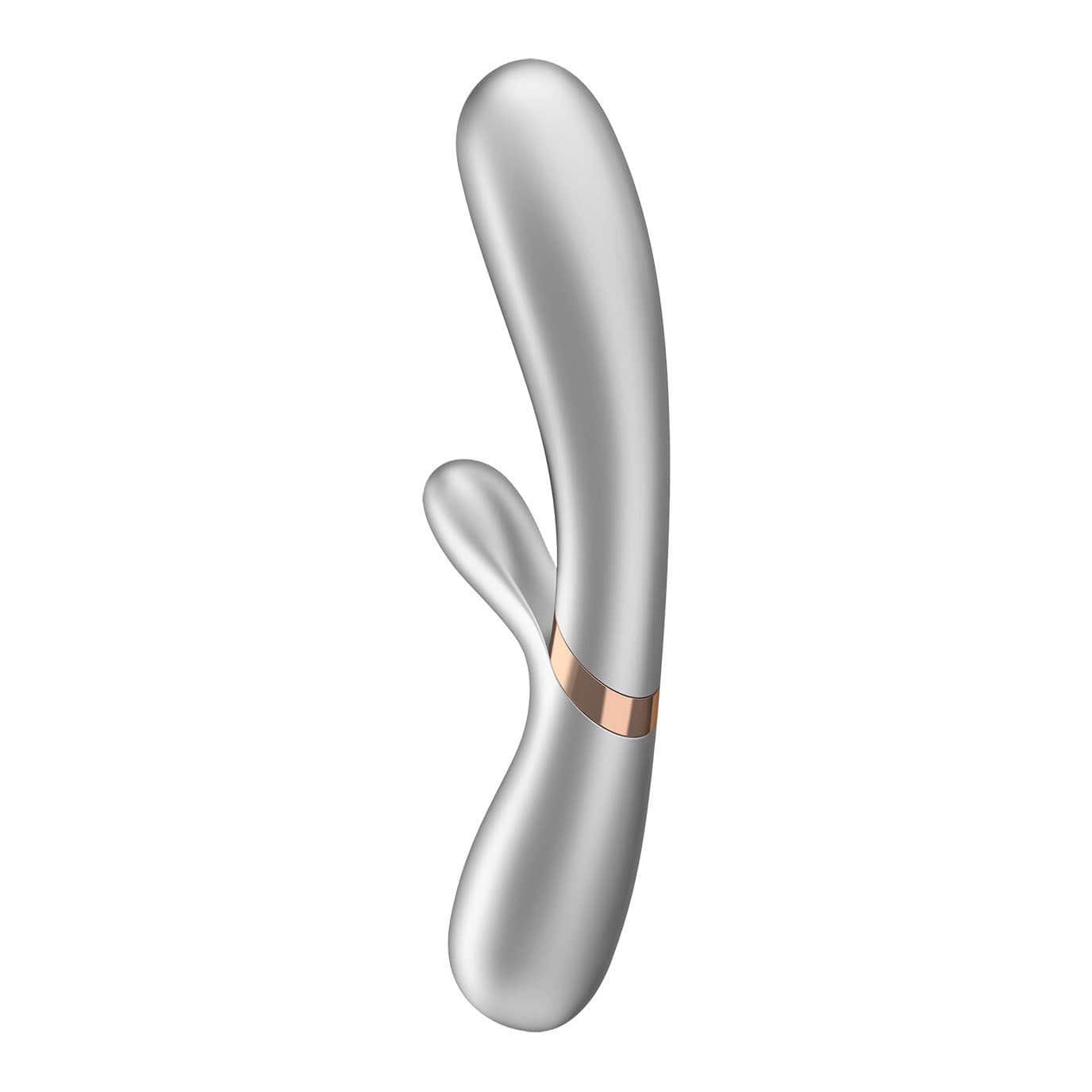 Satisfyer - Hot Lover Warming Rabbit Vibrator with Bluetooth and App (Silver/Champagne) -  Rabbit Dildo (Vibration) Rechargeable  Durio.sg
