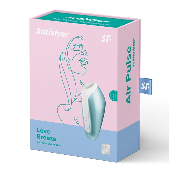 Satisfyer - Love Breeze Clitoral Air Stimulator (Blue) -  Clit Massager (Vibration) Rechargeable  Durio.sg