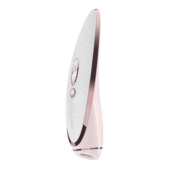 Satisfyer - Luxury Pret-a-Porter Metal &amp; Leather Clit Massager (White) - Free Gift -    Durio.sg