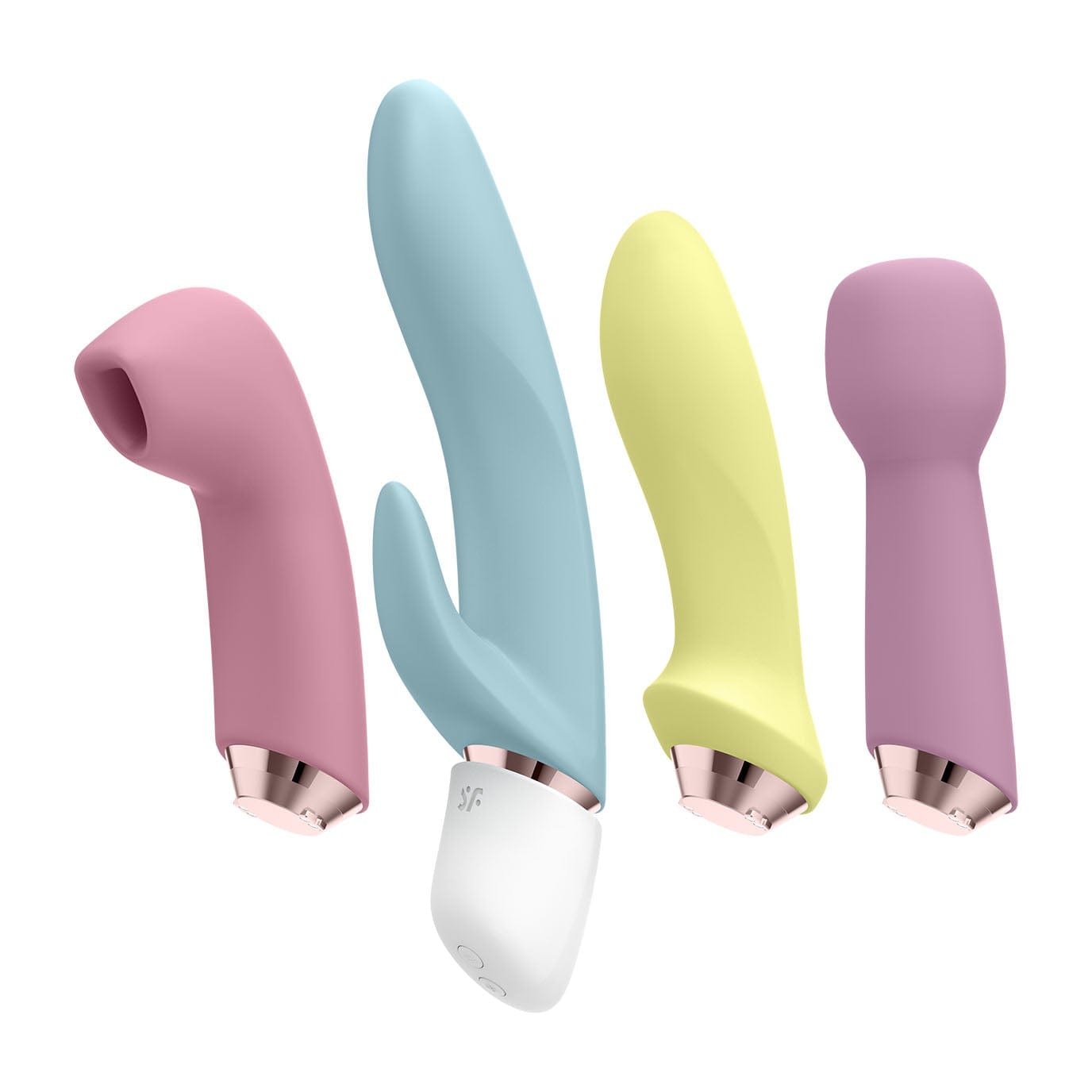 Satisfyer - Marvelous Four Clitoral Air Pulse Vibrator Set (Multi Colour) -  G Spot Dildo (Vibration) Rechargeable  Durio.sg