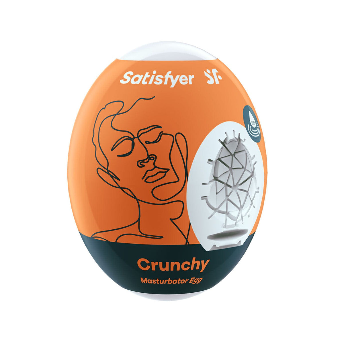 Satisfyer - Naughty Masturbator Egg (Orange) -  Masturbator Egg (Non Vibration)  Durio.sg
