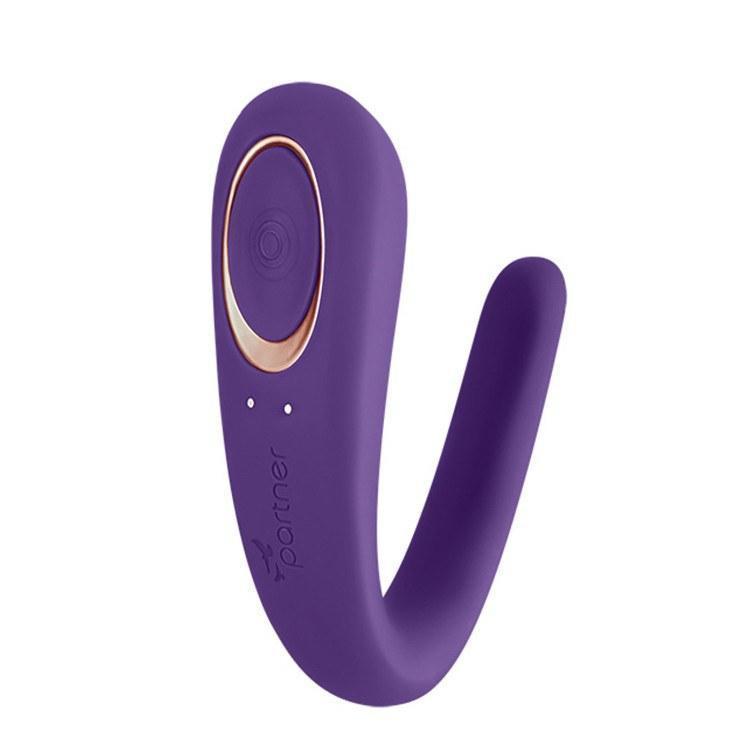 Satisfyer - Partner Couple Toys (Purple) -  Couple&#39;s Massager (Vibration) Rechargeable  Durio.sg
