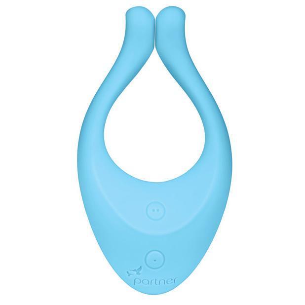 Satisfyer - Partner Multifun 1 Couples' Vibrator (Blue) -  Couple's Massager (Vibration) Rechargeable  Durio.sg