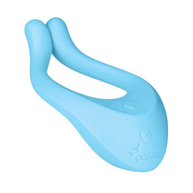 Satisfyer - Partner Multifun 1 Couples' Vibrator (Blue) -  Couple's Massager (Vibration) Rechargeable  Durio.sg