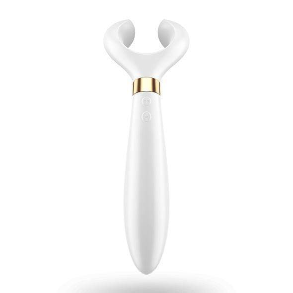 Satisfyer - Partner Multifun 3 Couples Massager (White) -  Couple's Massager (Vibration) Rechargeable  Durio.sg