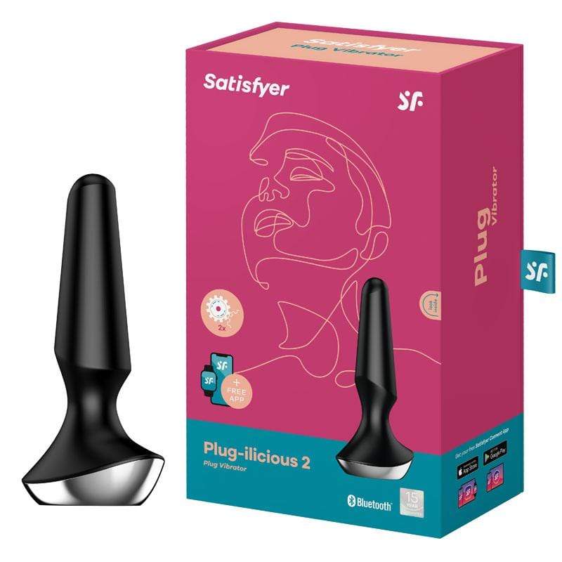 Satisfyer - Plugilicious 2 App-Controlled Anal Plug (Black) -  Anal Plug (Vibration) Rechargeable  Durio.sg
