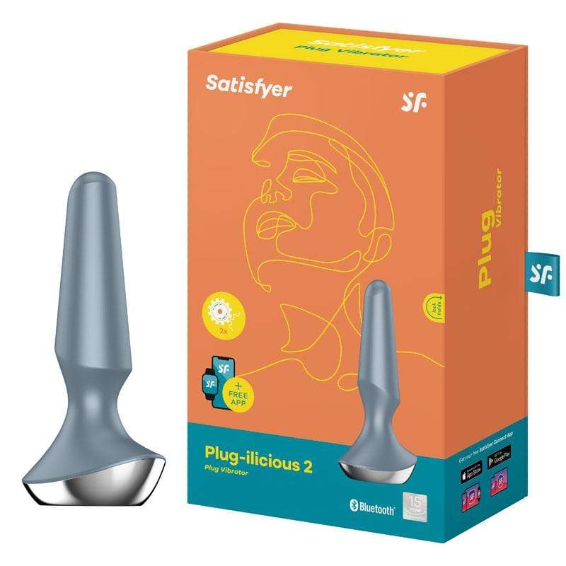 Satisfyer - Plugilicious 2 App-Controlled Anal Plug (Ice) -  Anal Plug (Vibration) Rechargeable  Durio.sg