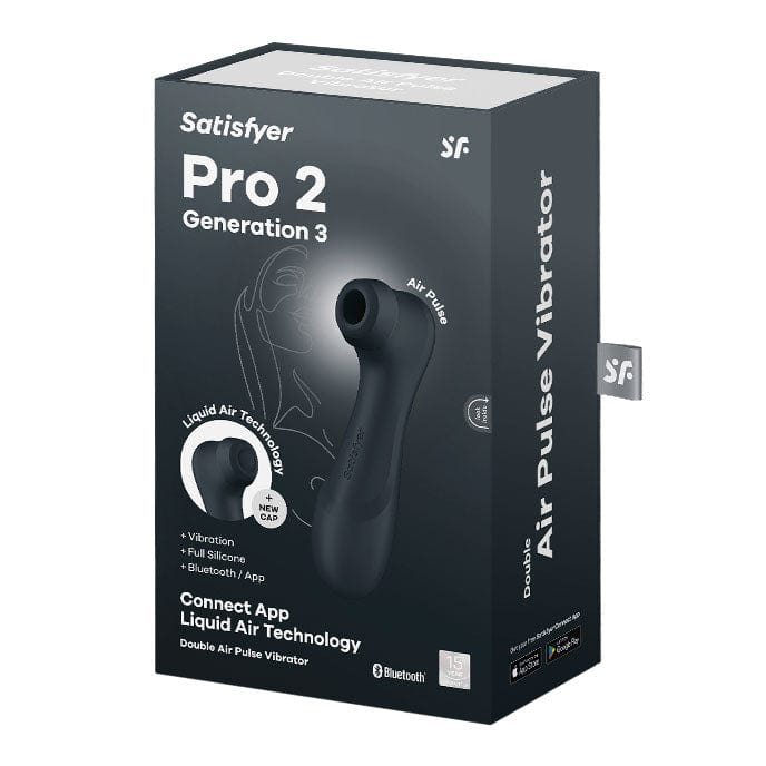 Satisfyer - Pro 2 G3 App-Controlled Clitoral Liquid Air Pulse Stimulator (Dark Grey) -  Clit Massager (Vibration) Rechargeable  Durio.sg