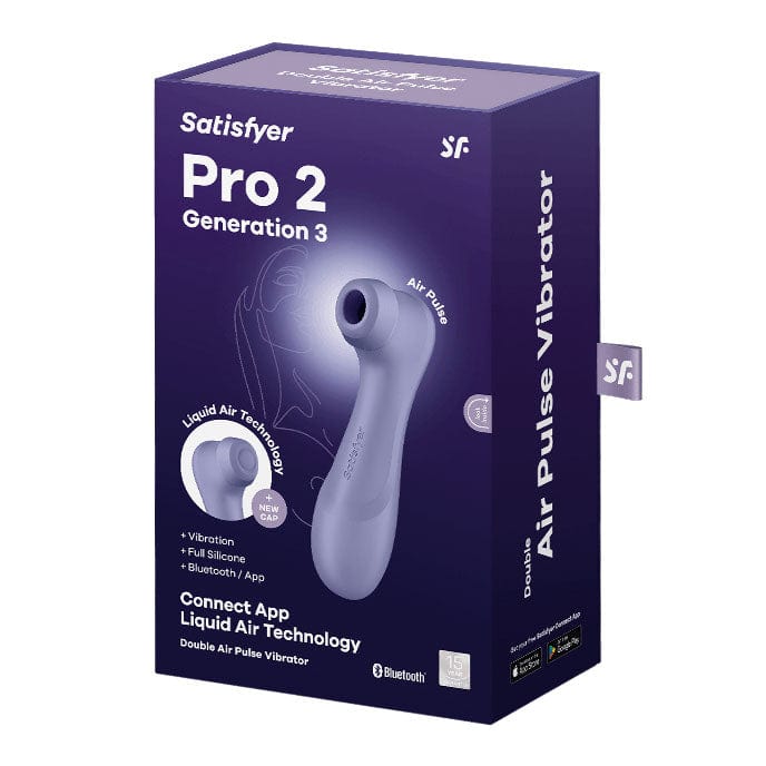 Satisfyer - Pro 2 G3 App-Controlled Clitoral Liquid Air Pulse Stimulator (Lilac) -  Clit Massager (Vibration) Rechargeable  Durio.sg