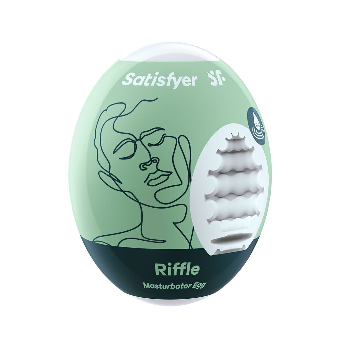 Satisfyer - Riffle Masturbator Egg (Green) -  Masturbator Egg (Non Vibration)  Durio.sg