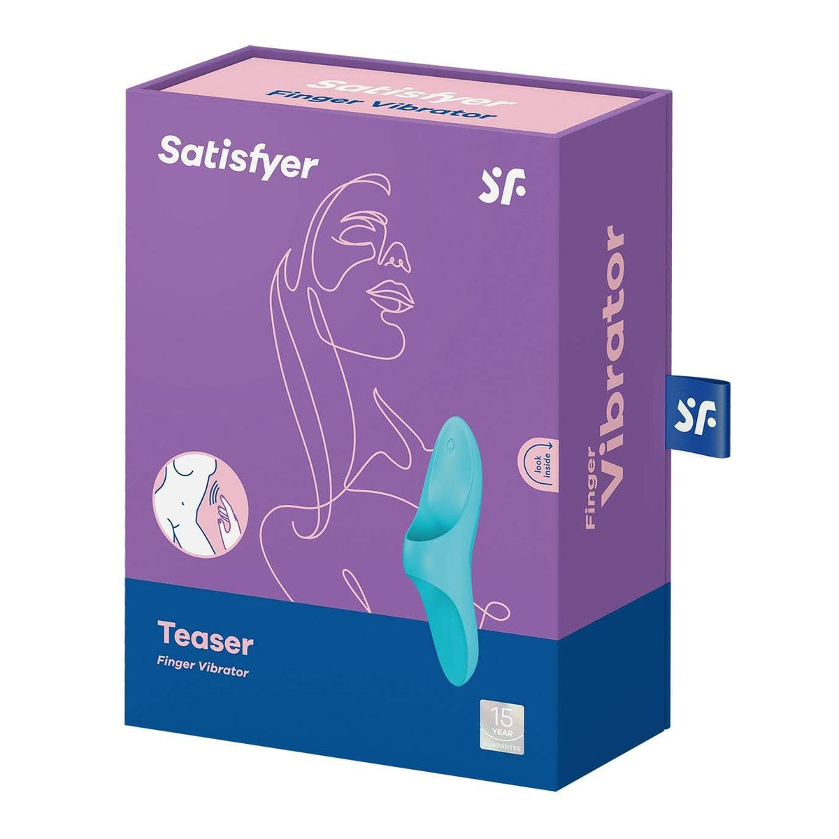 Satisfyer - Teaser Finger Vibrator (Light Blue) -  Clit Massager (Vibration) Rechargeable  Durio.sg